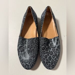 Dansko Women's Black Leopard Animal Print Slip-On Loafers Size 41 US 10.5